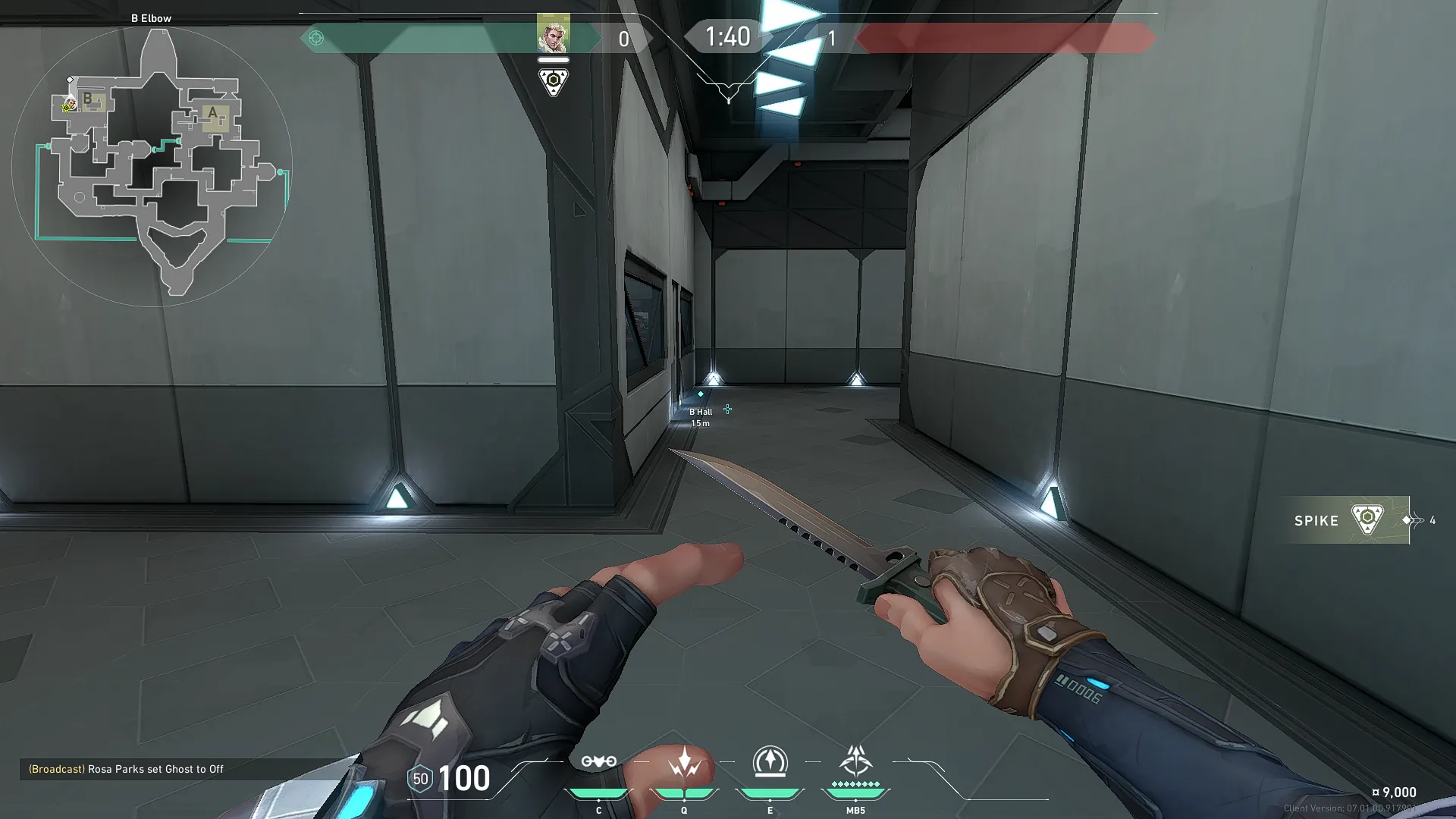 B Site Retake Dart — Sova lineup on Bind