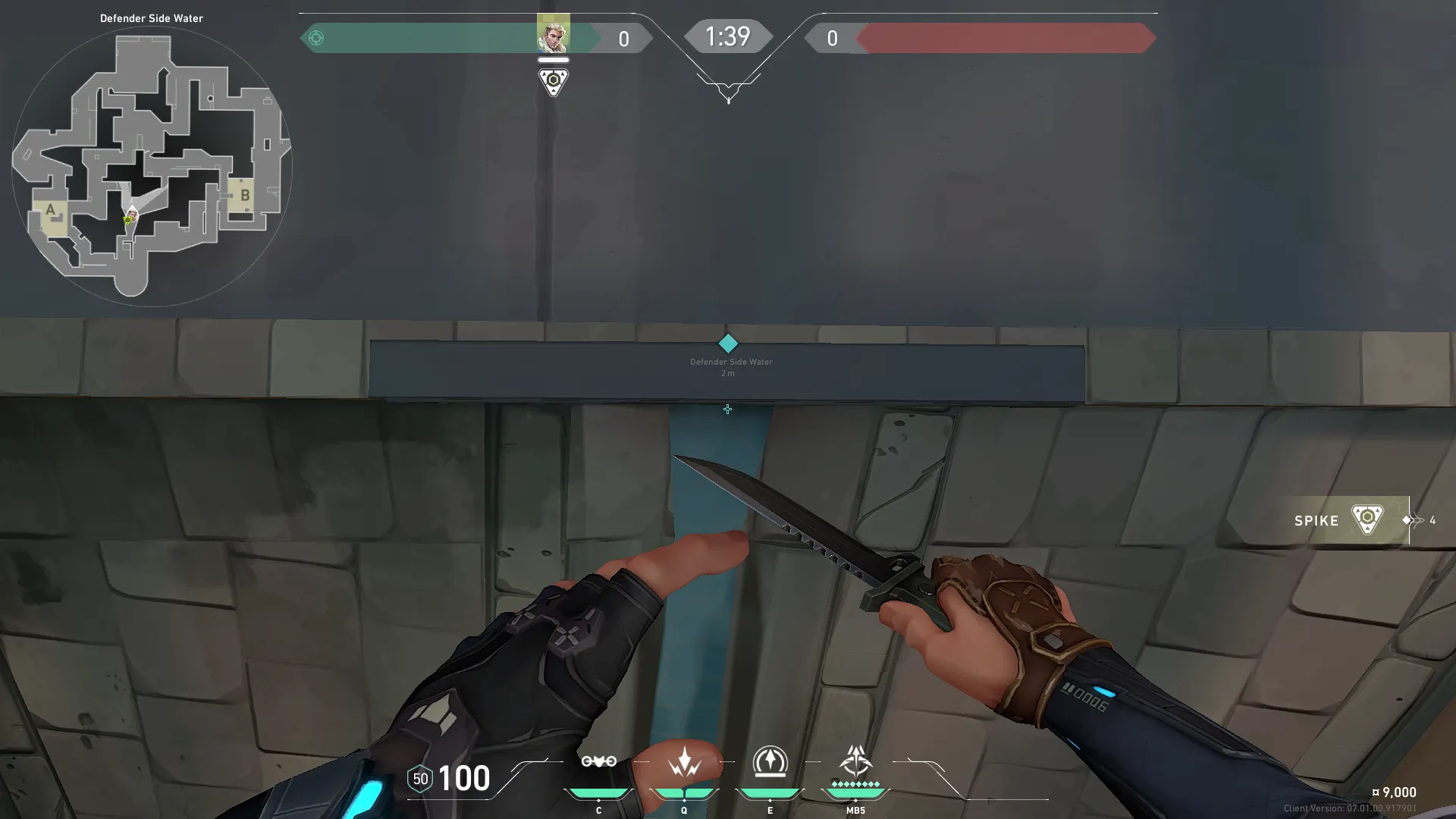 Mid Arrow From Connector — Sova lineup on Pearl