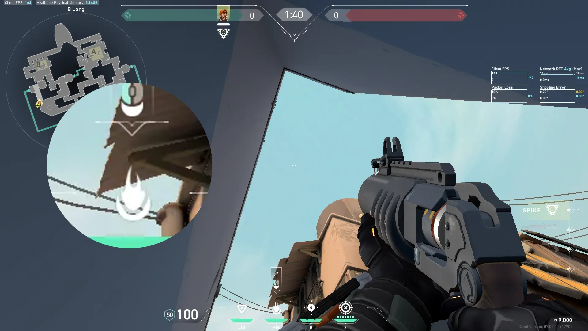 Brimstone Incendiary on Bind Attack Site B — step 2 of 3: Aim — line up the shot