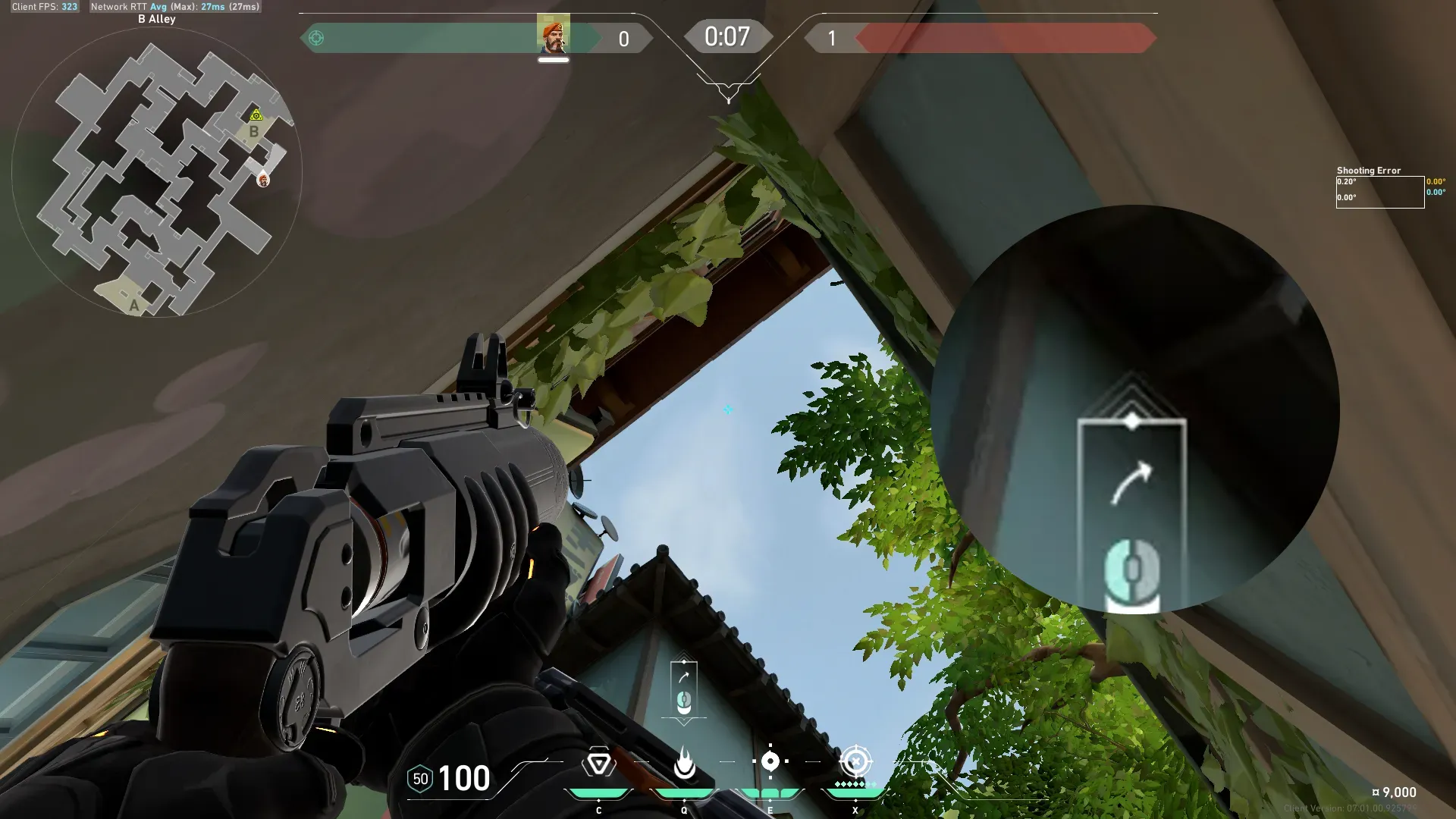 Brimstone Incendiary on Split Defense Site B — step 2 of 4: Aim — line up the shot