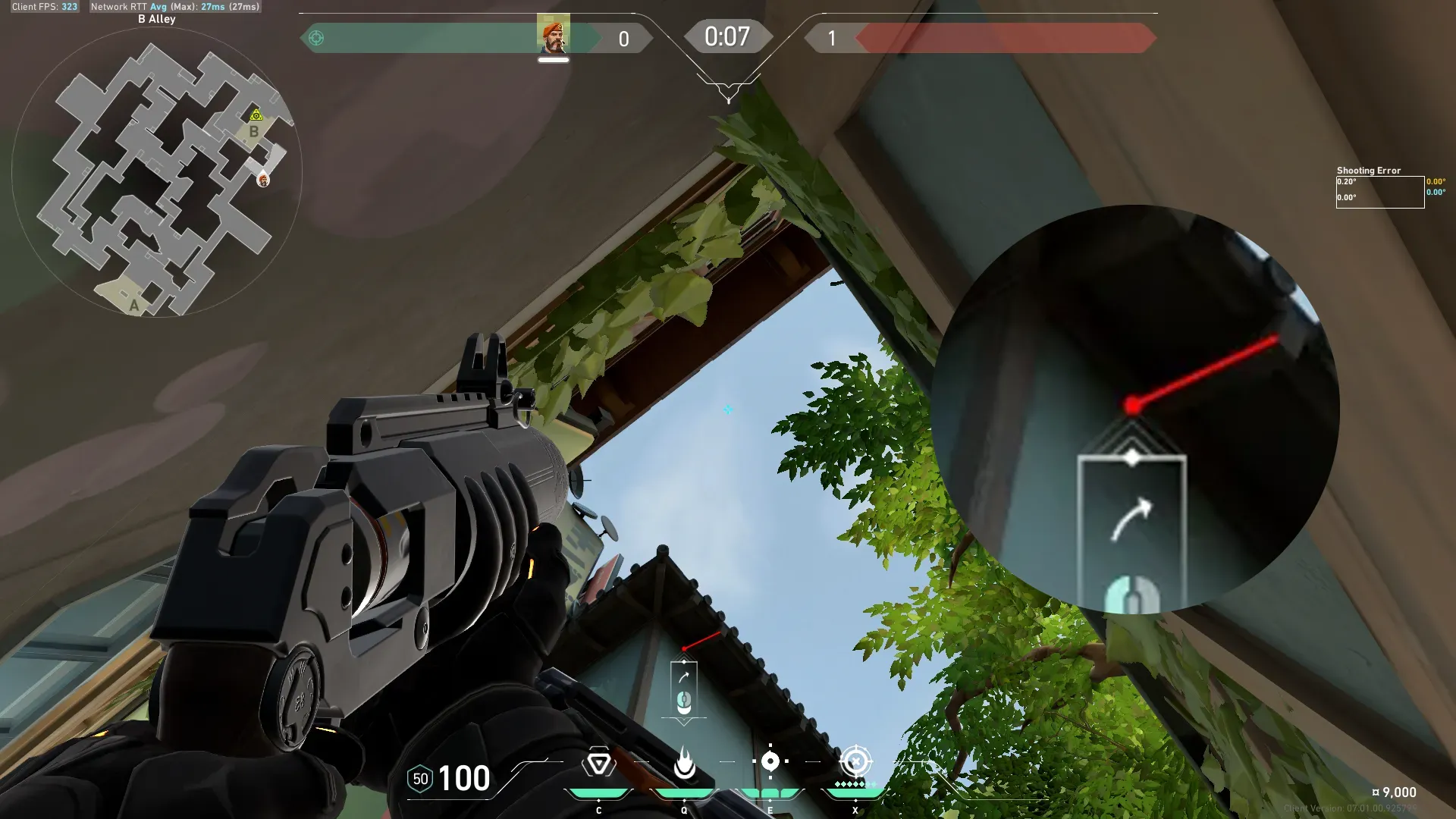 Brimstone Incendiary on Split Defense Site B — step 3 of 4: Aim — line up the shot