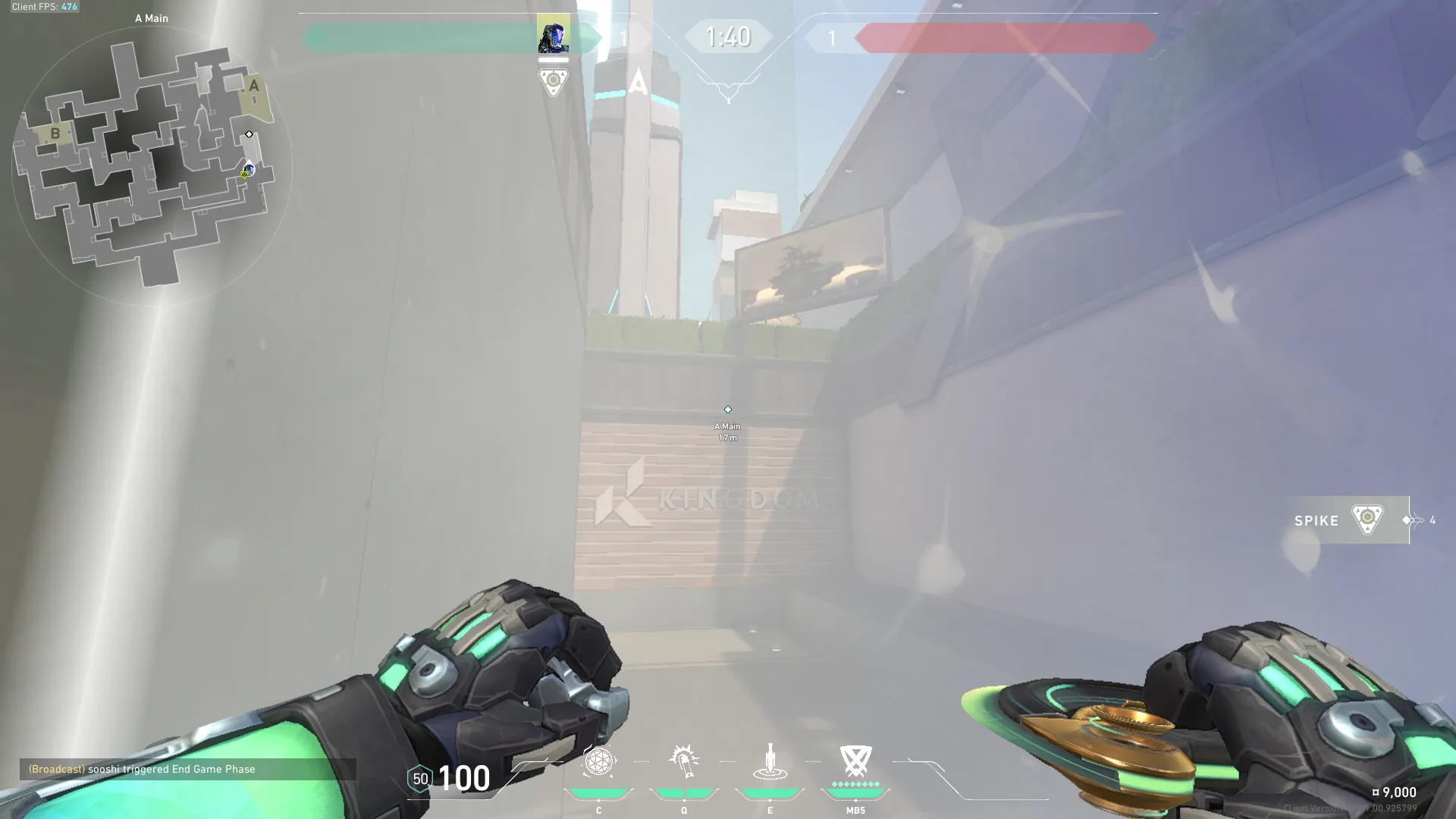 KAY/O Flash_Drive on Split Attack Site A — step 2 of 3: Aim — line up the shot