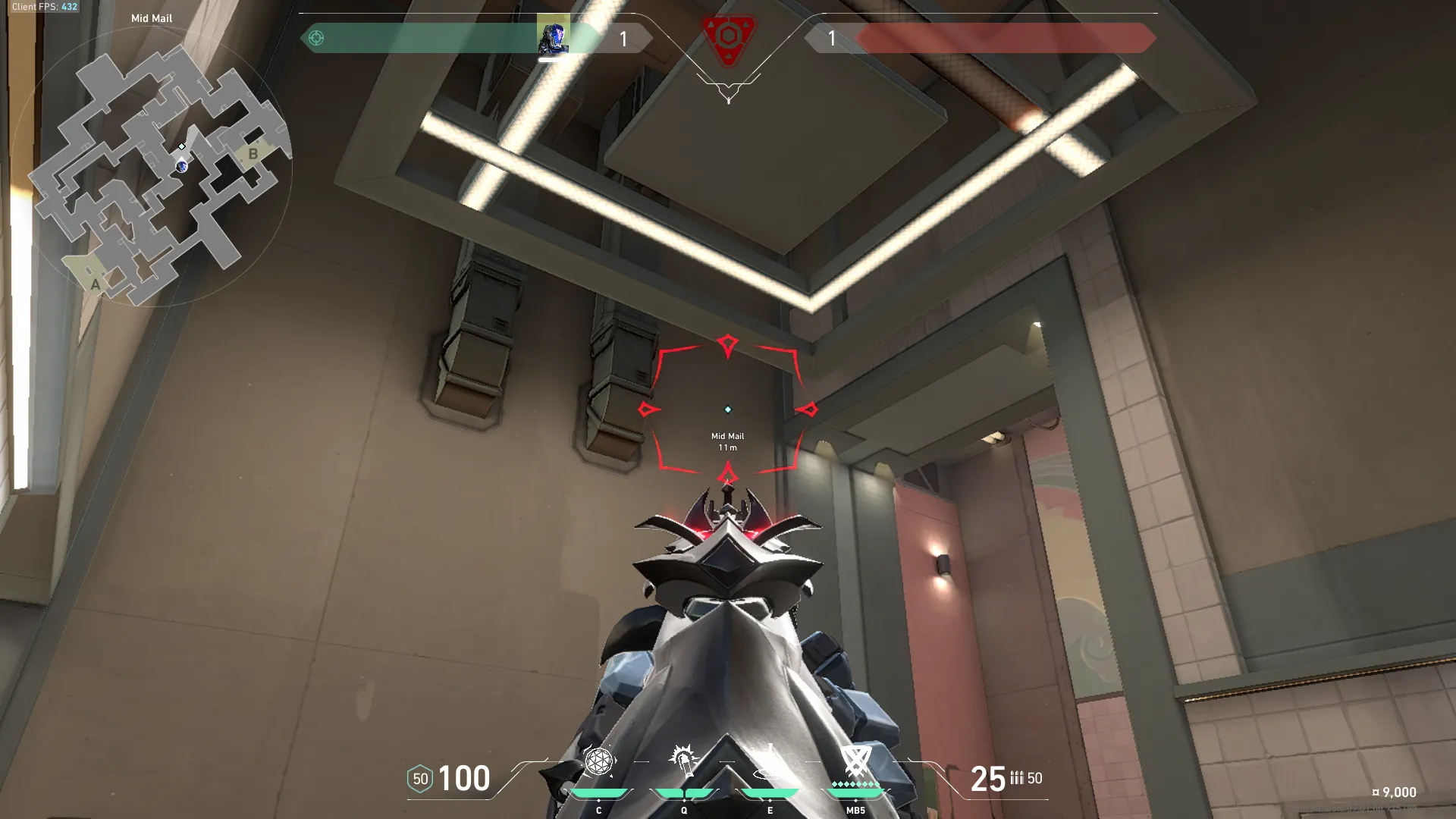 KAY/O Flash_Drive on Split Defense Site B — step 2 of 3: Aim — line up the shot