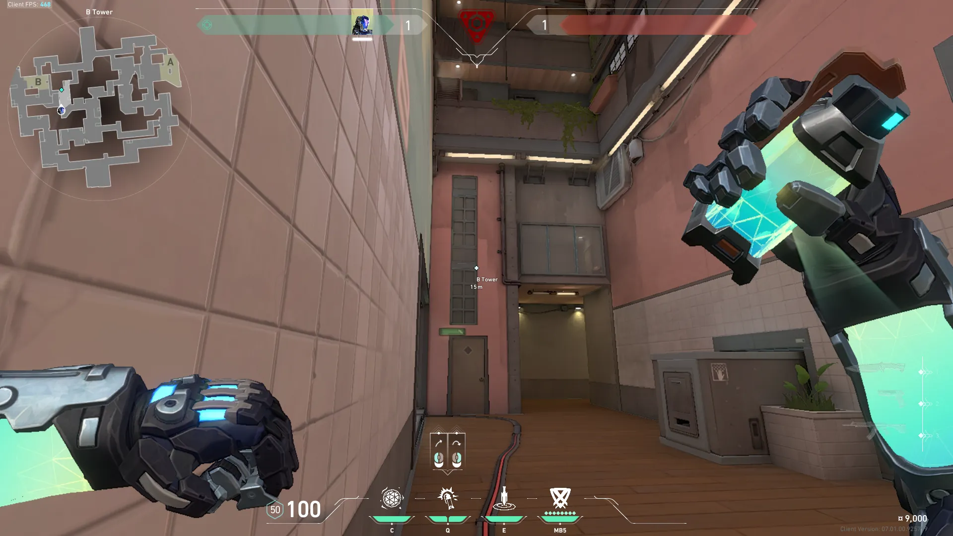 KAY/O Flash_Drive on Split Defense Site B — step 2 of 3: Aim — line up the shot