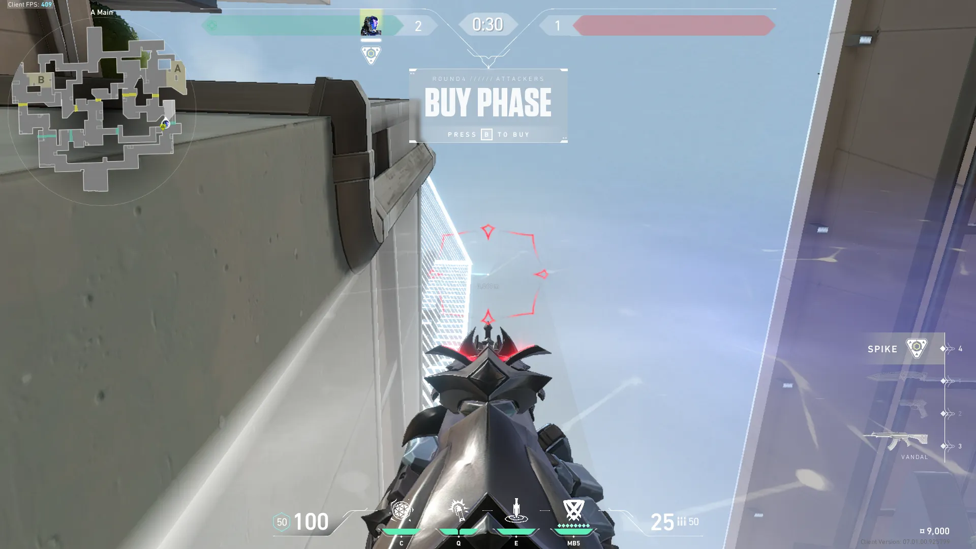 KAY/O Zero_Point on Split Attack Site A — step 2 of 3: Aim — line up the shot