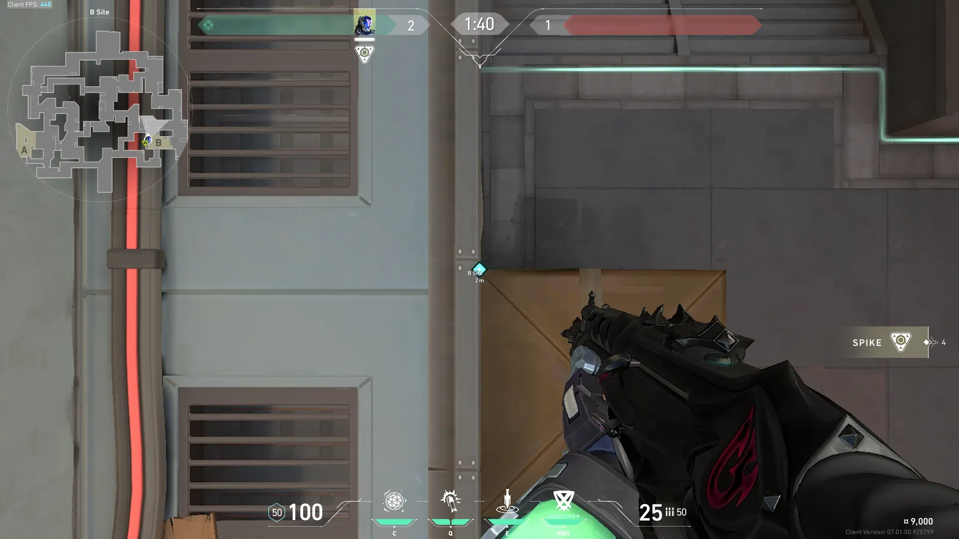 KAY/O Zero_Point on Split Defense Site B — step 2 of 4: Aim — line up the shot