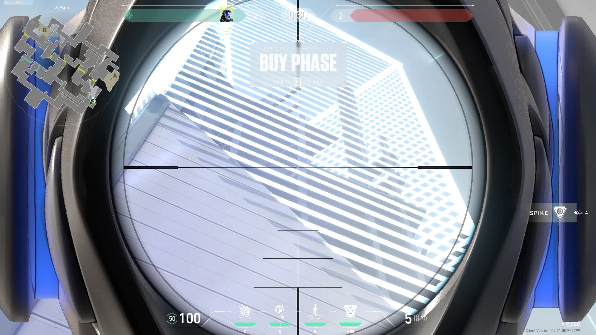 KAY/O Frag_Ment on Split Attack Site A — step 2 of 4: Aim — line up the shot