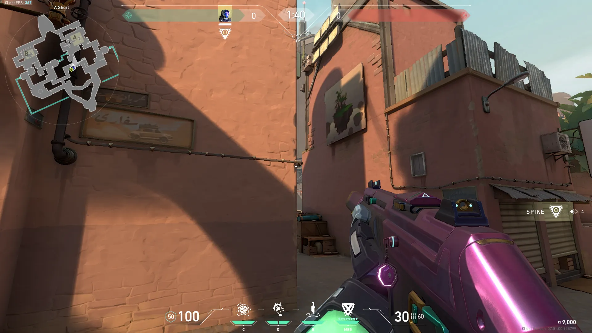 KAY/O Zero_Point on Bind Attack Site A — step 3 of 6: Aim — line up the shot