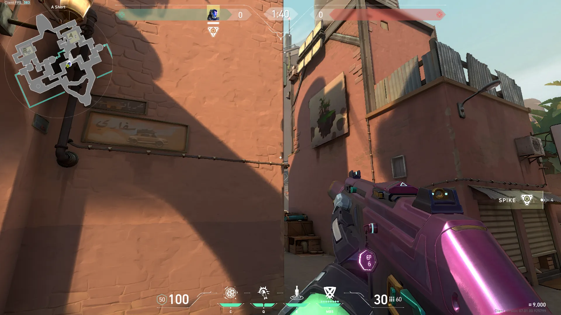 KAY/O Zero_Point on Bind Attack Site A — step 3 of 6: Aim — line up the shot