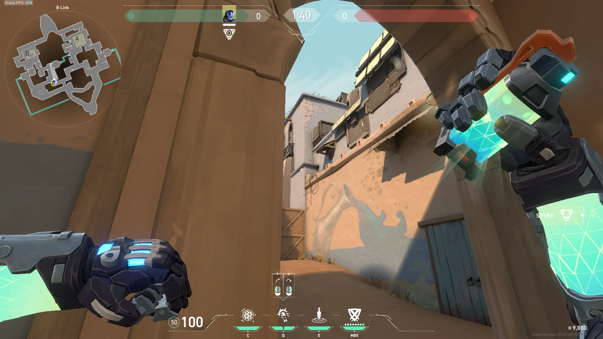 KAY/O Flash_Drive on Bind Attack Site B — step 2 of 3: Aim — line up the shot