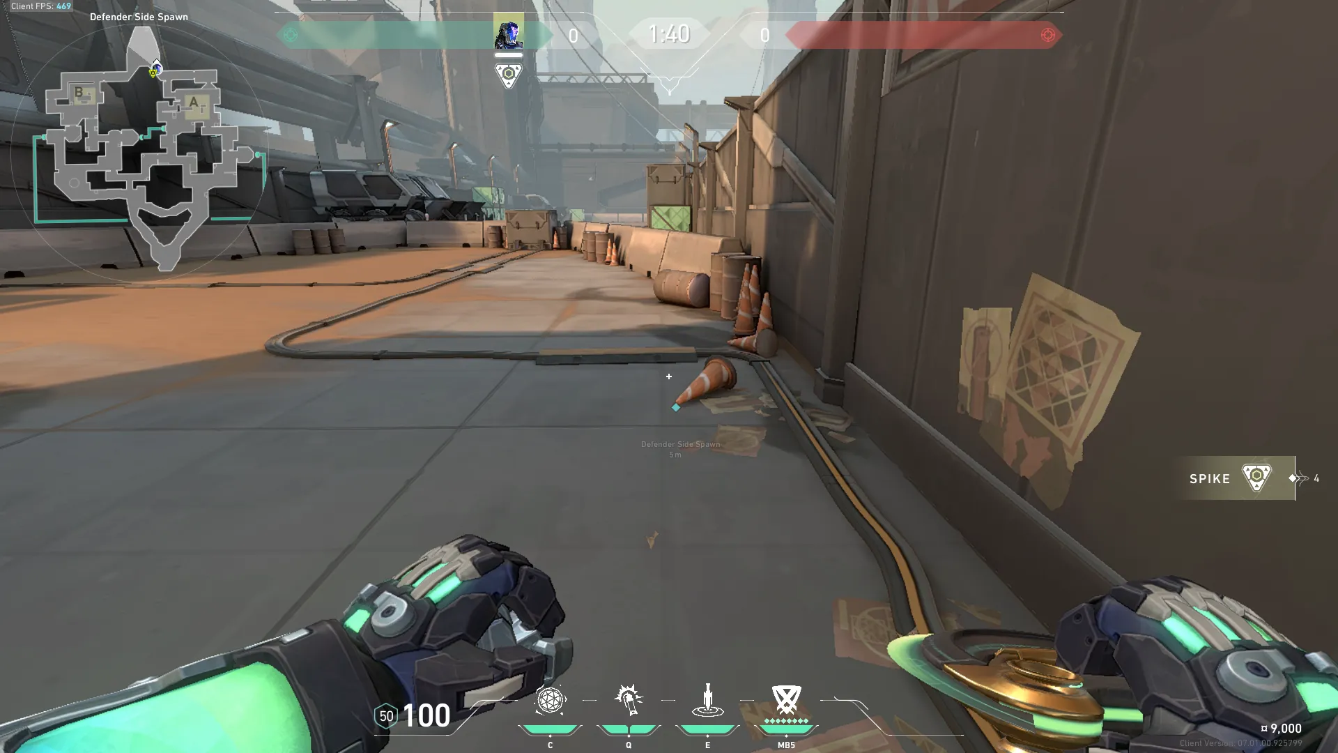 KAY/O Flash_Drive on Bind Defense Site A — step 2 of 4: Aim — line up the shot