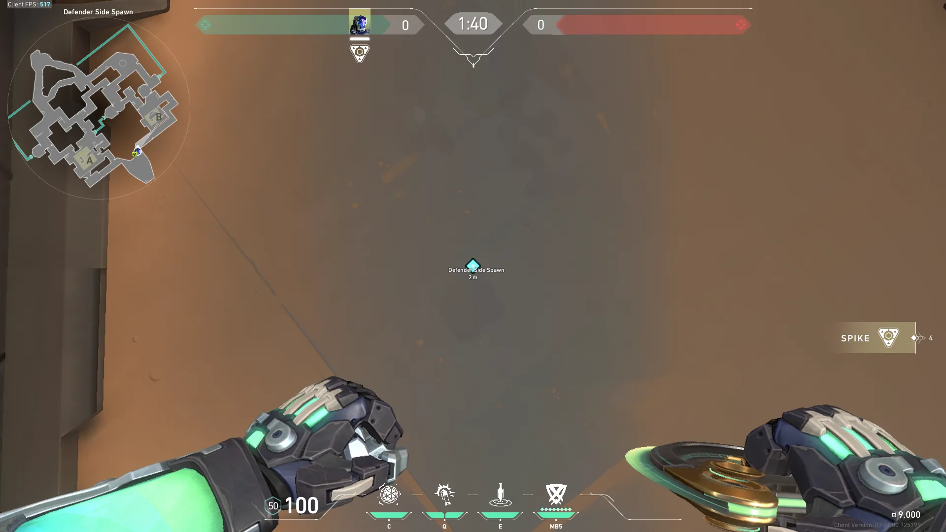 KAY/O Flash_Drive on Bind Defense Site B — step 2 of 5: Aim — line up the shot