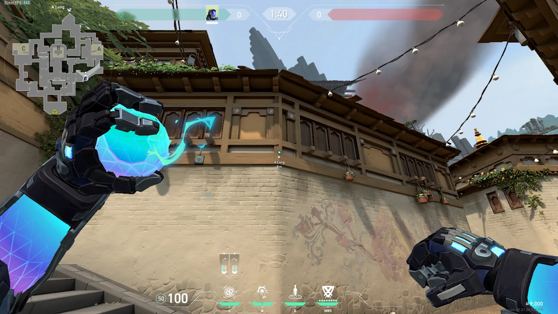 KAY/O Frag_Ment on Haven Attack Site A — step 2 of 4: Aim — line up the shot