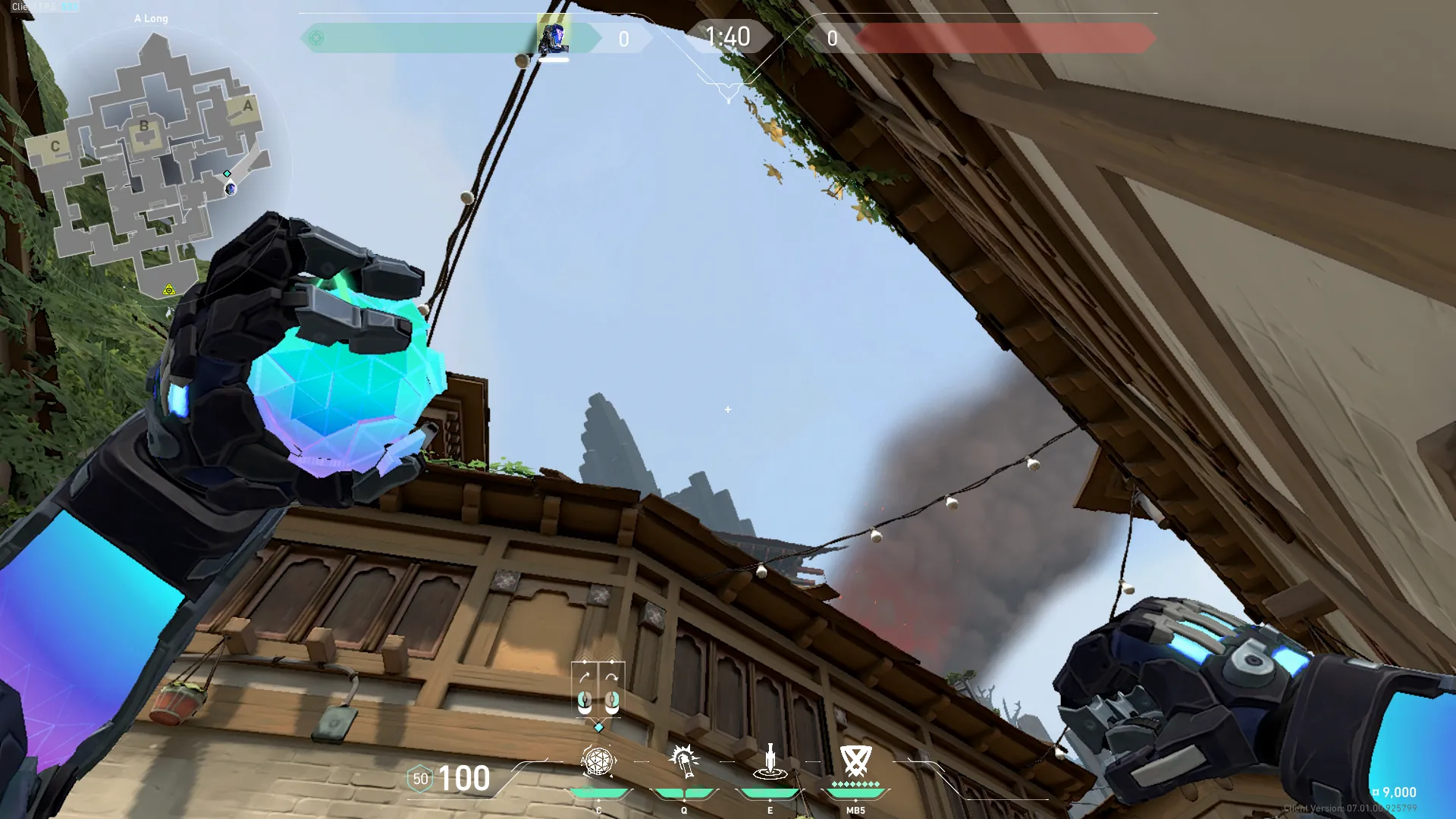 KAY/O Frag_Ment on Haven Attack Site A — step 3 of 4: Aim — line up the shot