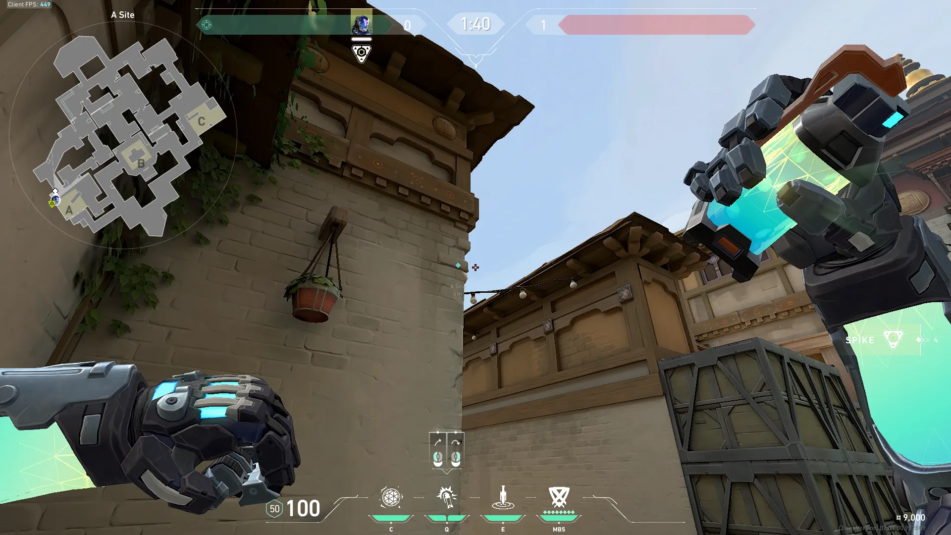 KAY/O Flash_Drive on Haven Defense Site A — step 2 of 3: Aim — line up the shot