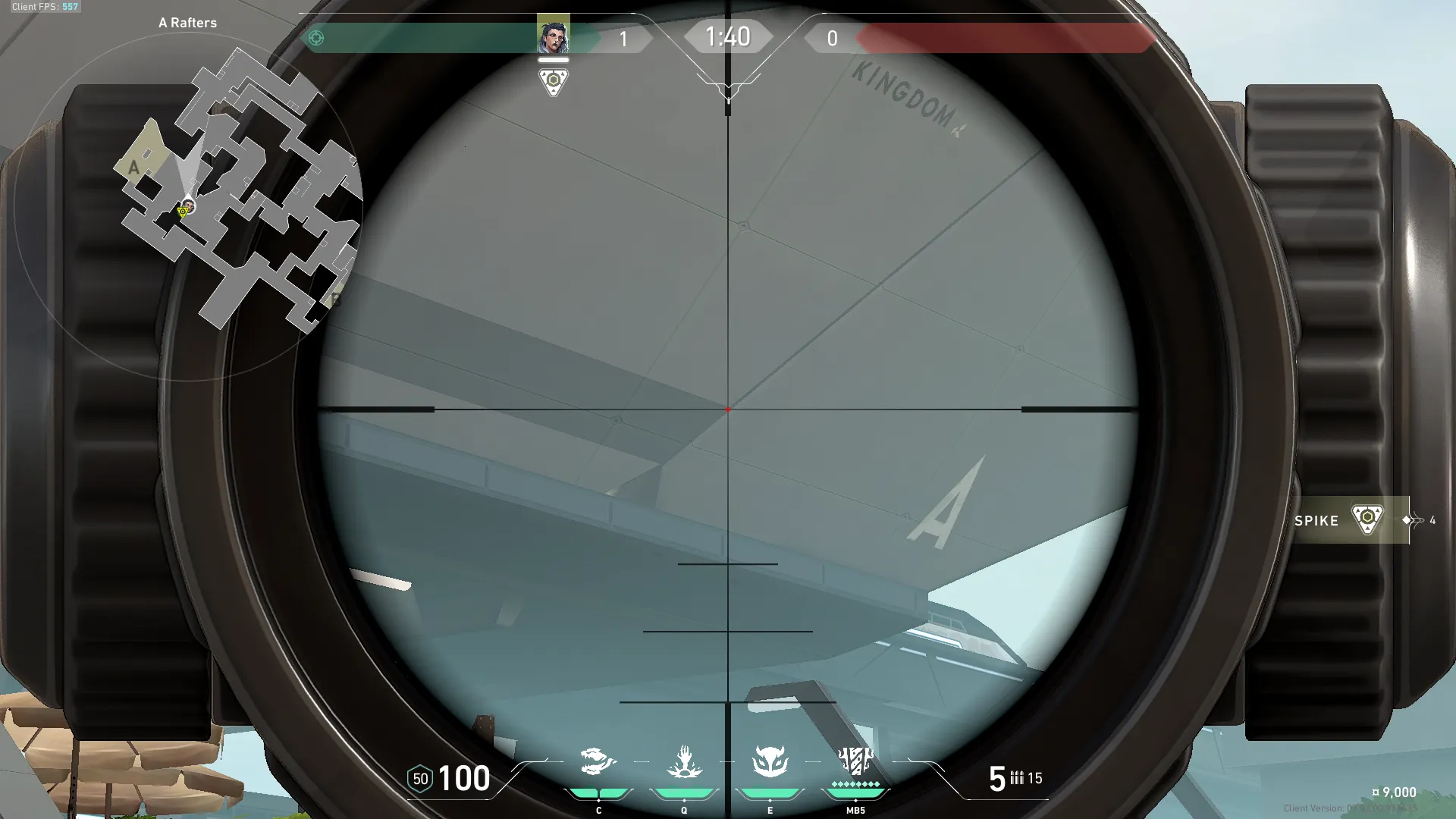 Fade Haunt on Split Defense Site A — step 2 of 4: Aim — line up the shot
