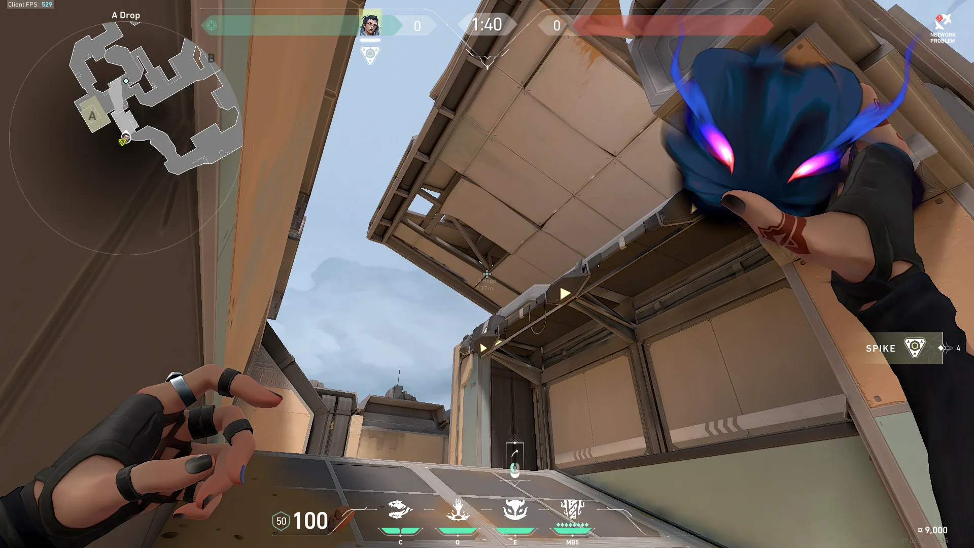 Fade Haunt on Fracture Defense Site A — step 2 of 3: Aim — line up the shot