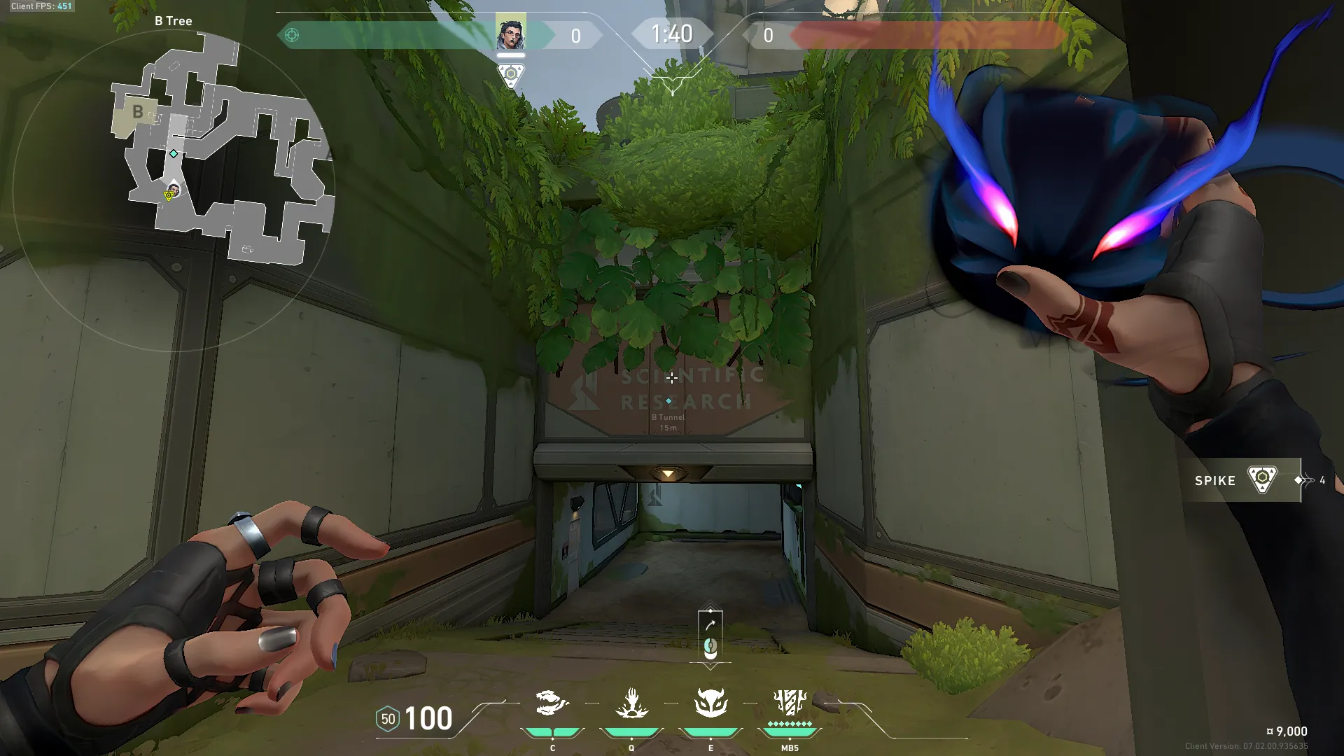 Fade Haunt on Fracture Attack Site B — step 2 of 5: Aim — line up the shot