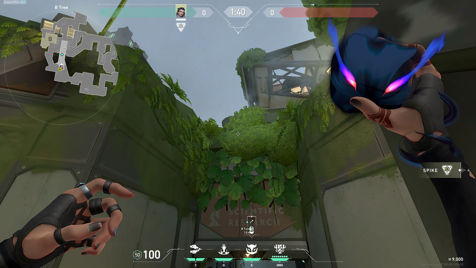 Fade Haunt on Fracture Attack Site B — step 3 of 5: Aim — line up the shot
