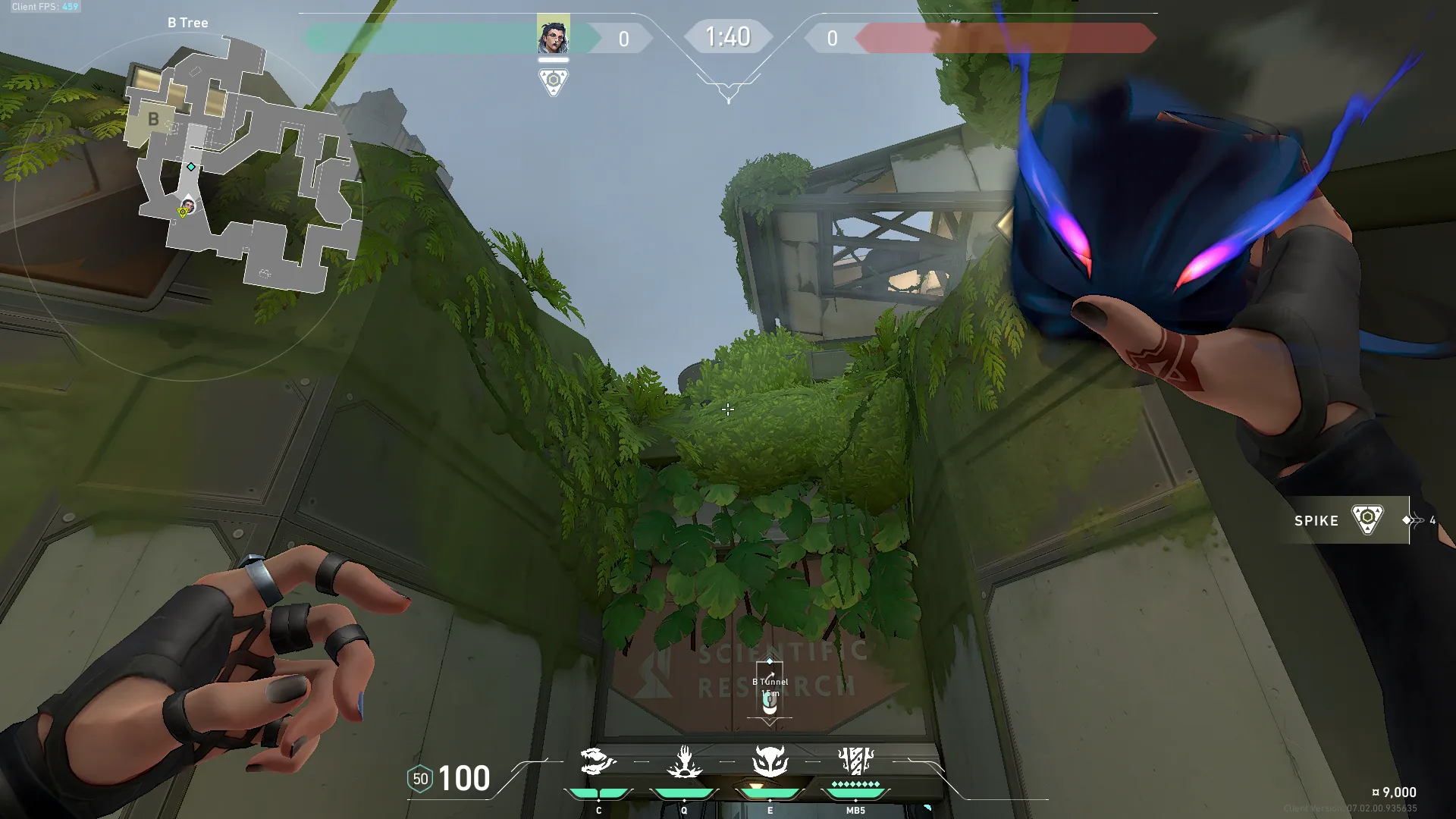 Fade Haunt on Fracture Attack Site B — step 4 of 5: Aim — line up the shot