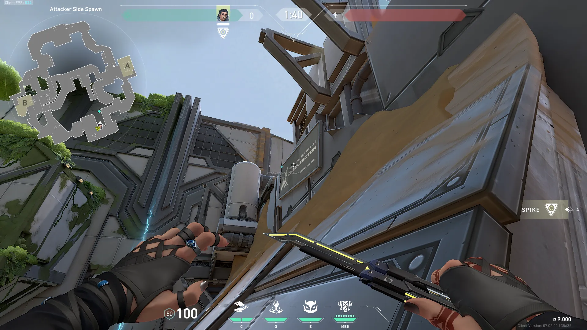 Fade Haunt on Fracture Attack Site A — step 3 of 5: Aim — line up the shot