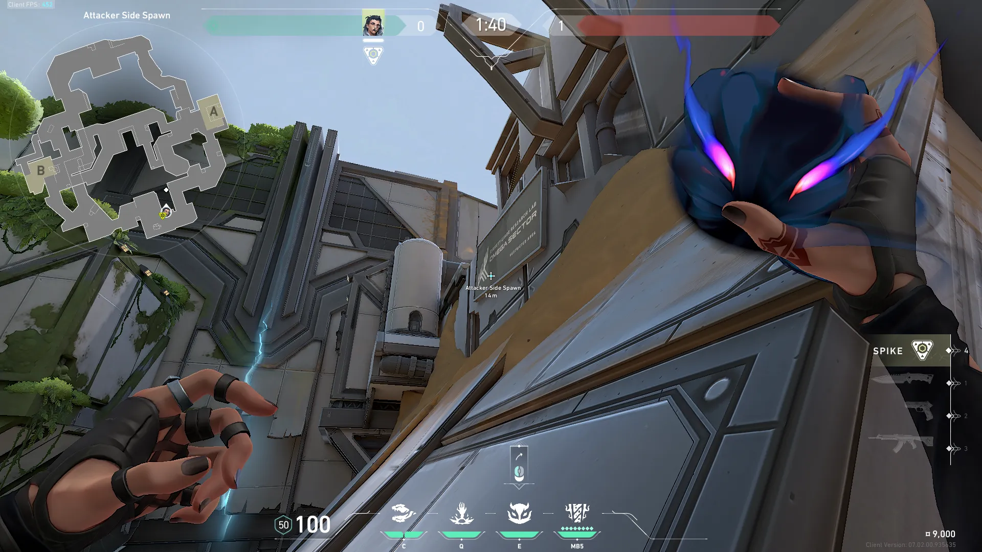 Fade Haunt on Fracture Attack Site A — step 4 of 5: Aim — line up the shot