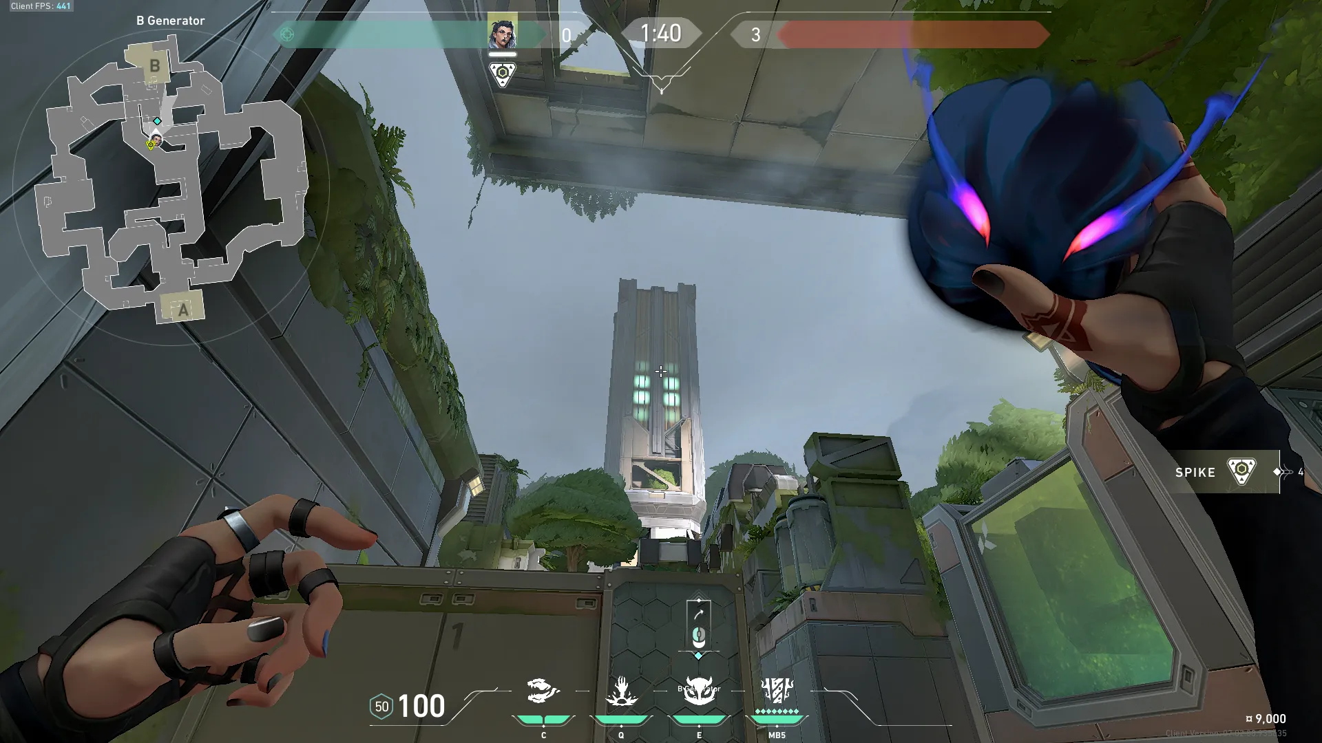Fade Haunt on Fracture Defense Site B — step 3 of 4: Aim — line up the shot