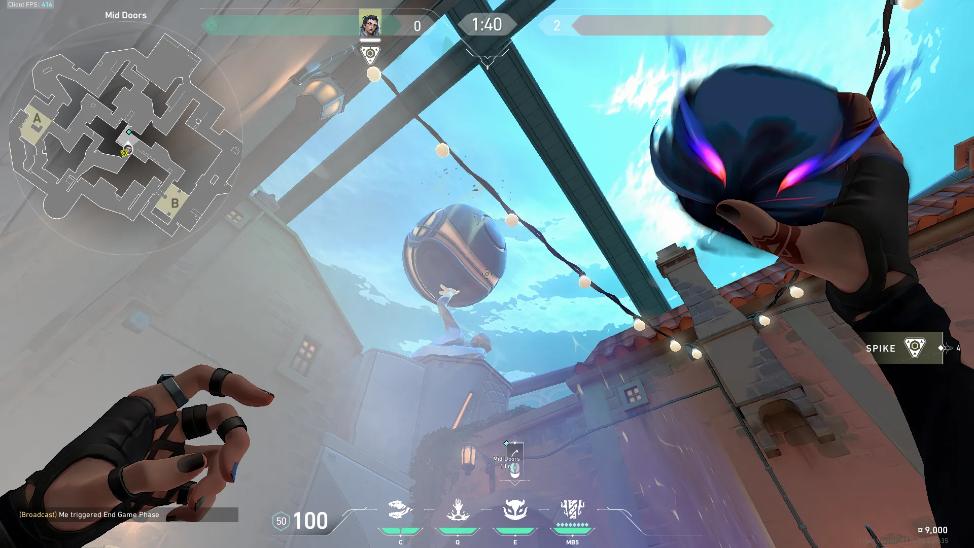 Fade Haunt on Pearl Defense Mid — step 3 of 4: Aim — line up the shot