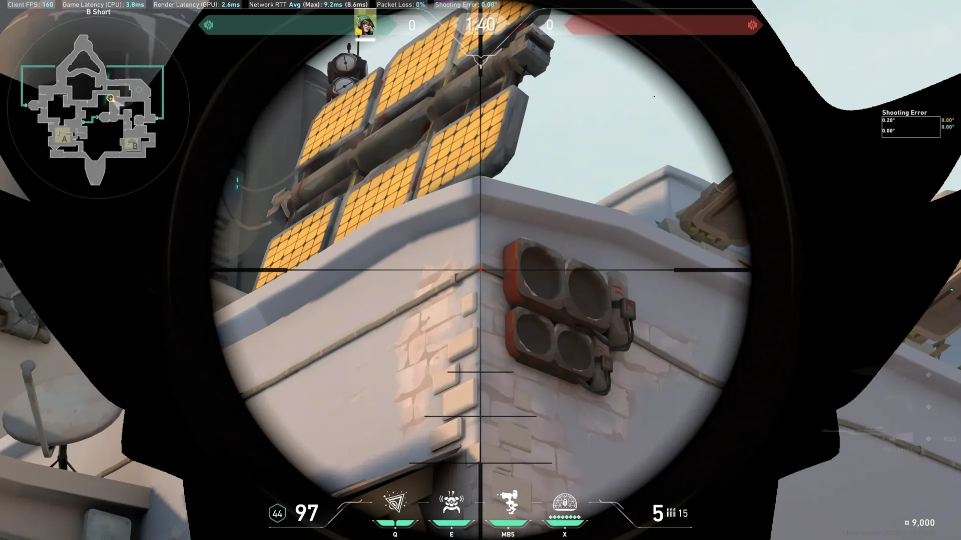 Killjoy Nanoswarm on Bind Attack Site B — step 2 of 4: Aim — line up the shot