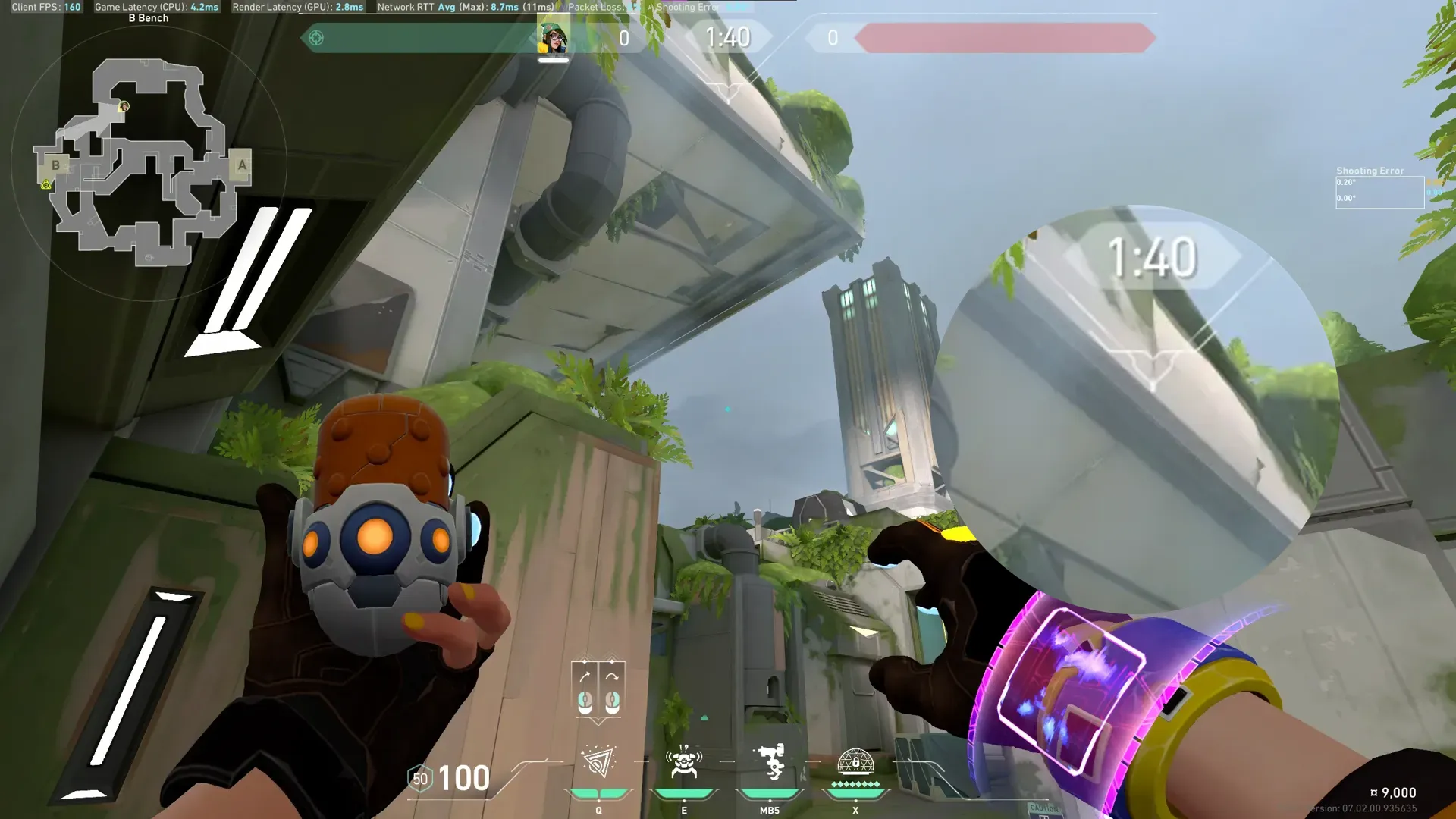 Killjoy Nanoswarm on Fracture Attack Site B — step 3 of 4: Aim — line up the shot