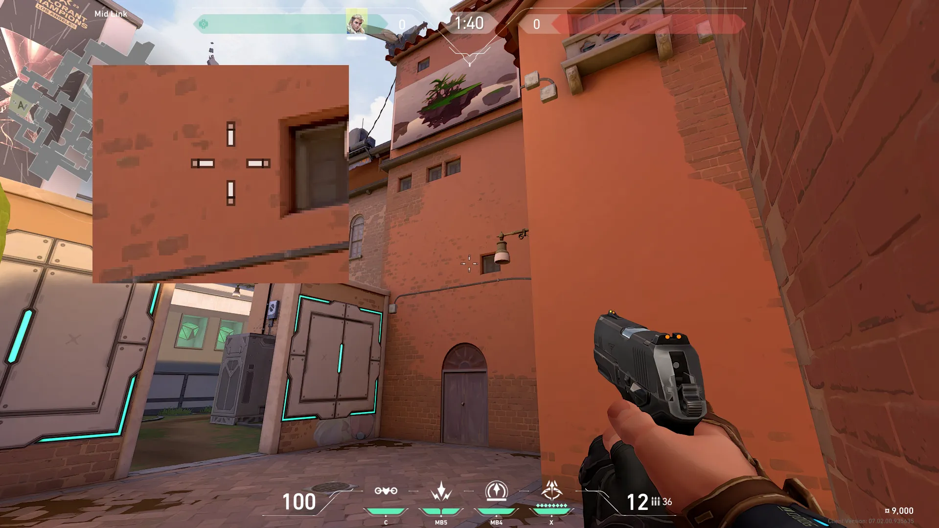 Sova Recon Bolt on Ascent Attack Mid — step 2 of 4: Aim — line up the shot
