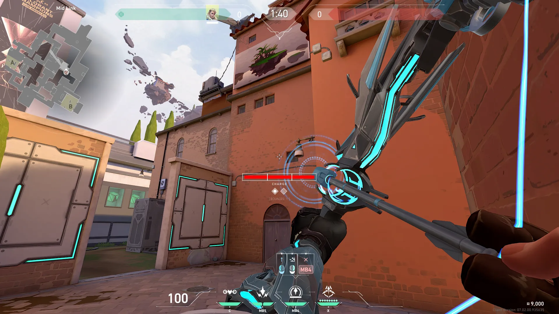 Sova Recon Bolt on Ascent Attack Mid — step 3 of 4: Aim — line up the shot