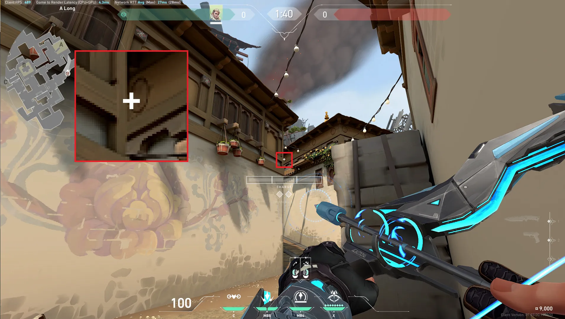 Sova Recon Bolt on Haven Attack Site A — step 2 of 3: Aim — line up the shot