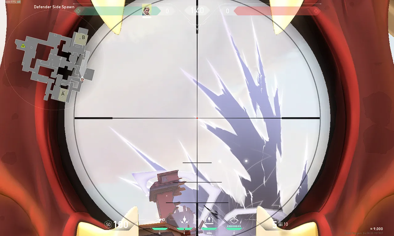 Sova Recon Bolt on Ascent Defense Site B — step 2 of 3: Aim — line up the shot