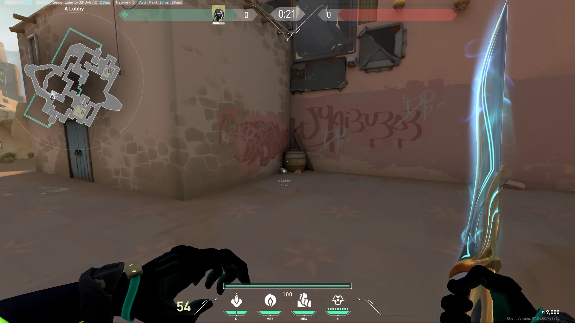 Viper Orb A Lobby to Lamps — Viper lineup on Bind