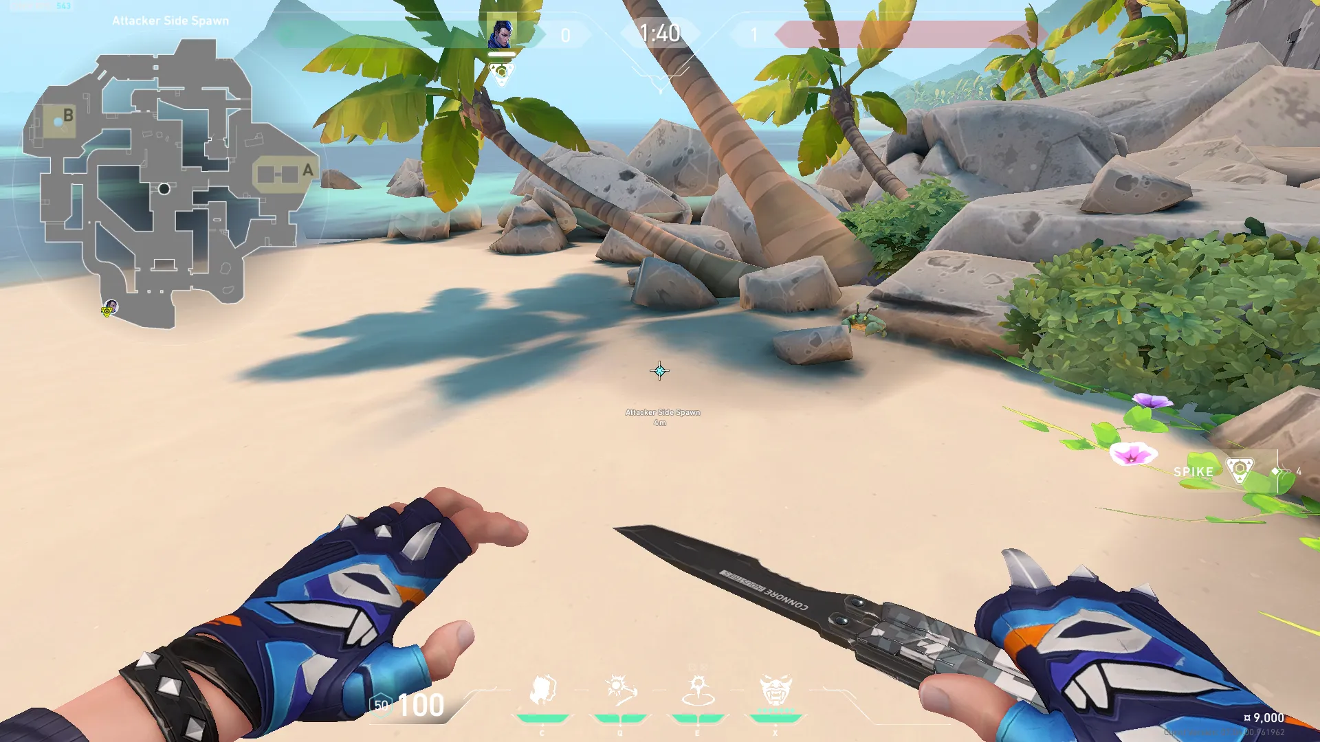 Attackers Spawn to A Site - B Fake — Yoru lineup on Breeze