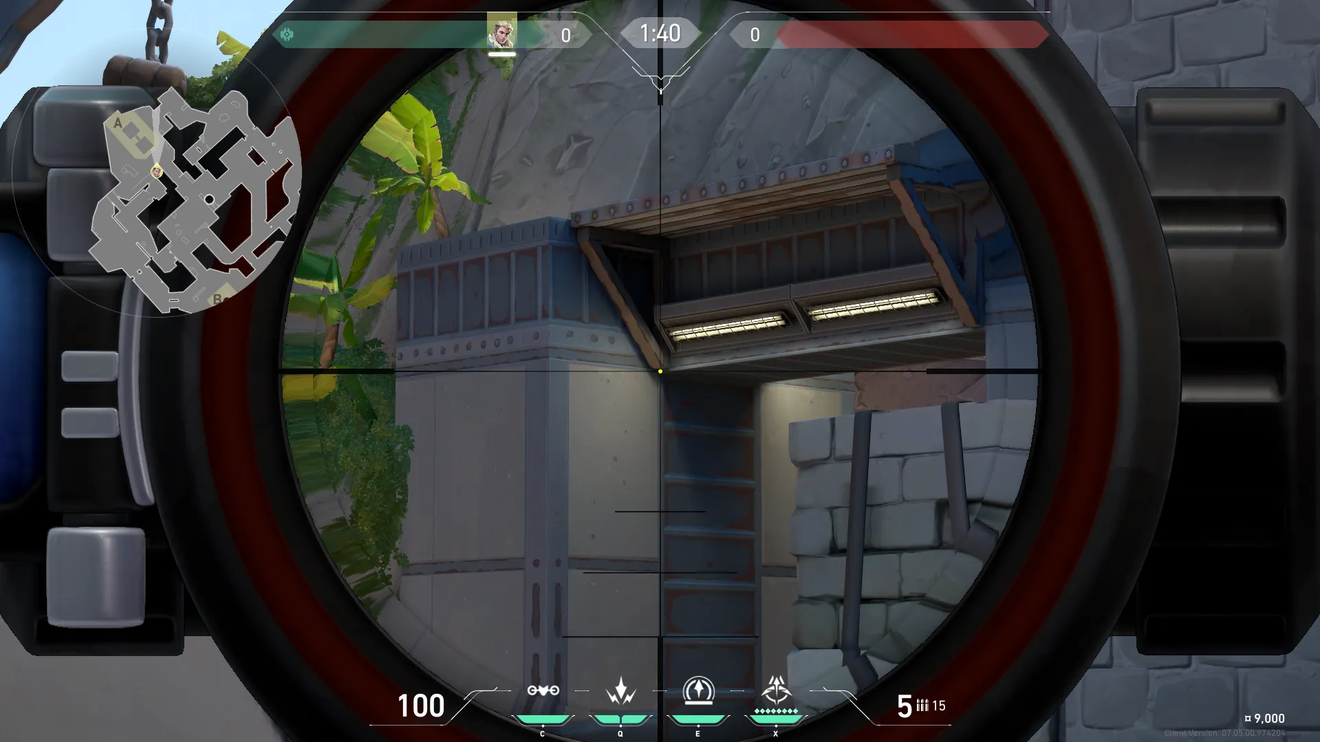 Sova Recon Bolt on Breeze Defense Site A — step 2 of 3: Aim — line up the shot
