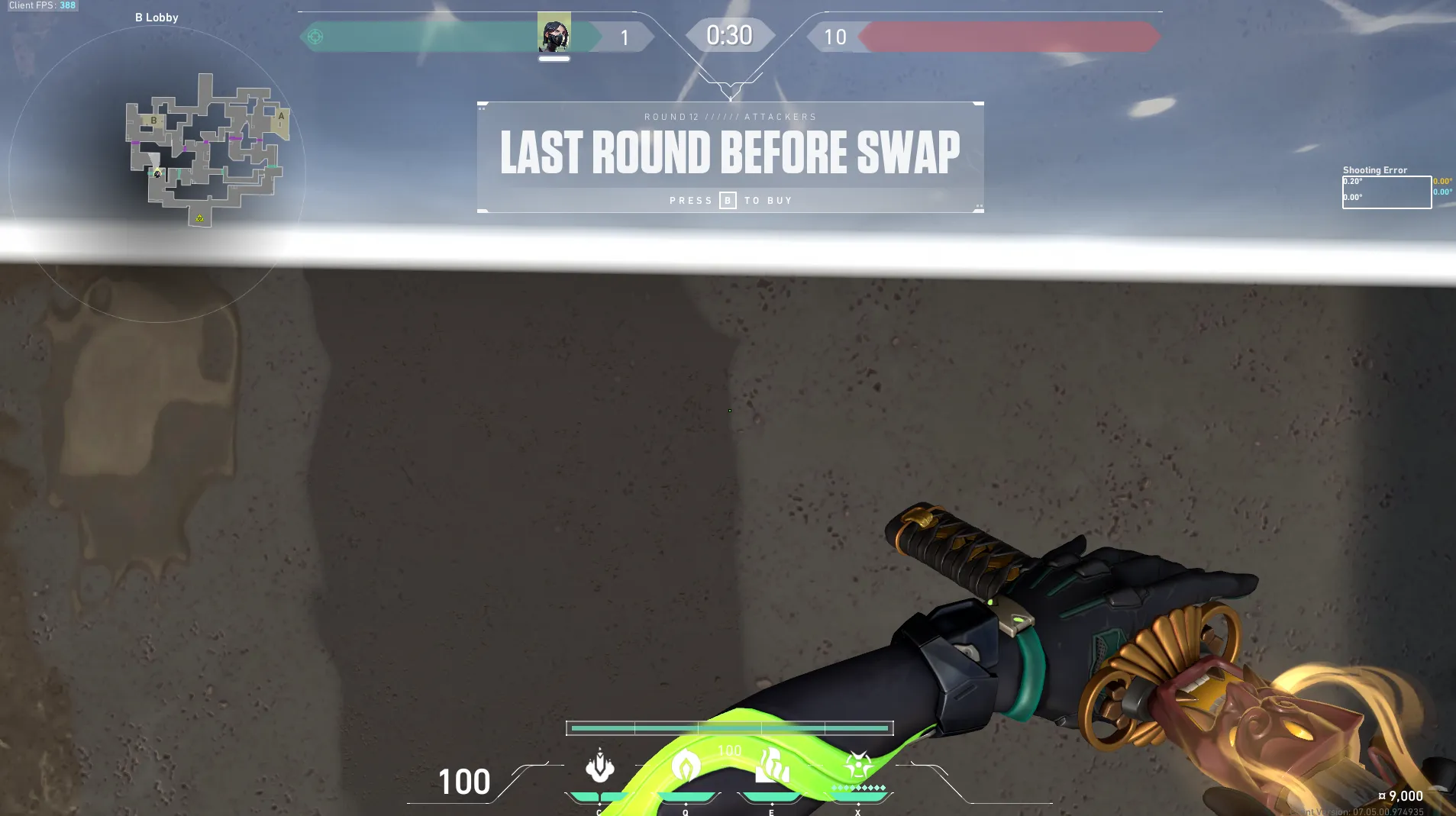 Viper Poison Cloud on Split Attack Site B — step 2 of 5: Aim — line up the shot
