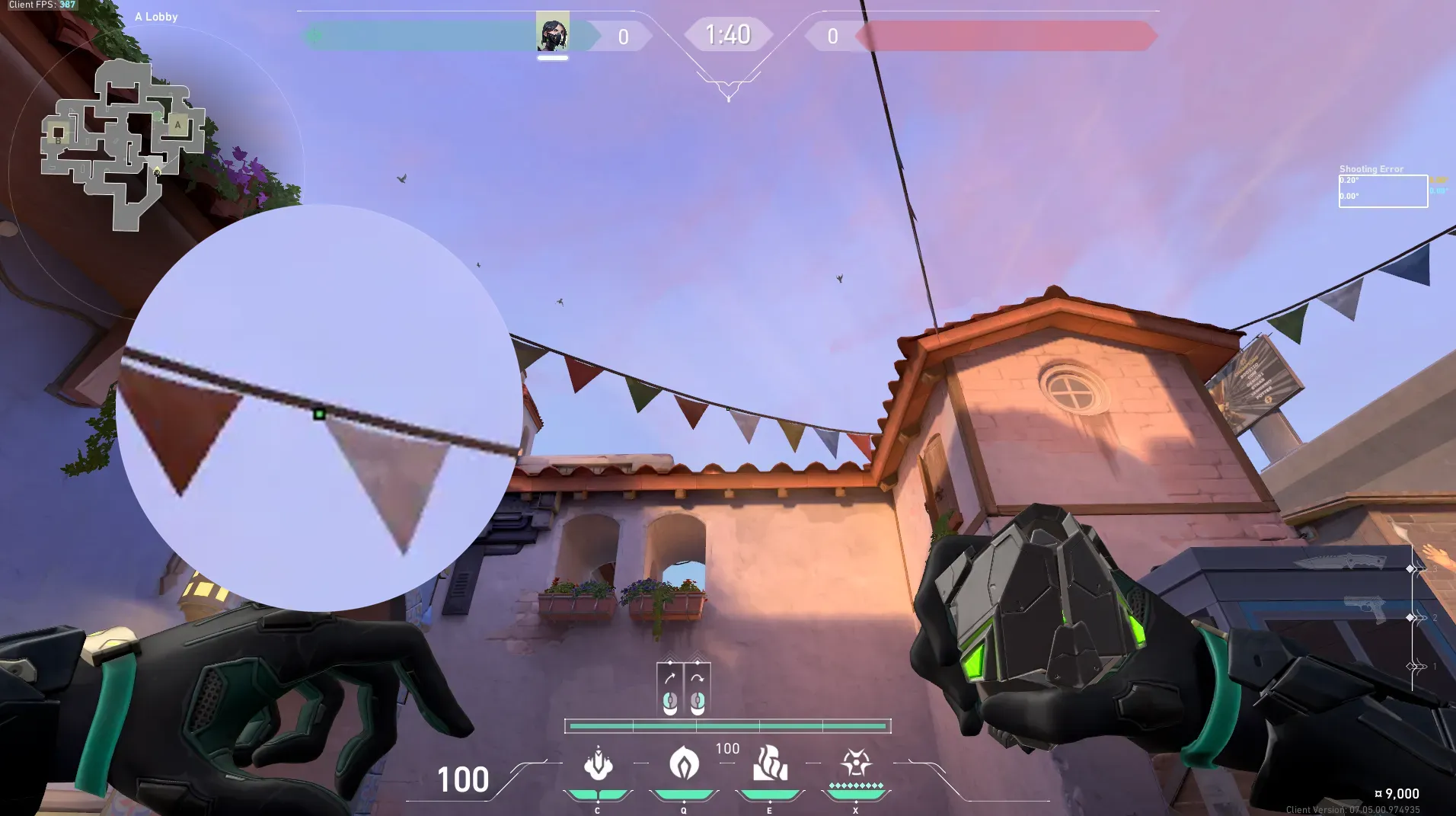 Viper Poison Cloud on Sunset Attack Site A — step 2 of 3: Aim — line up the shot