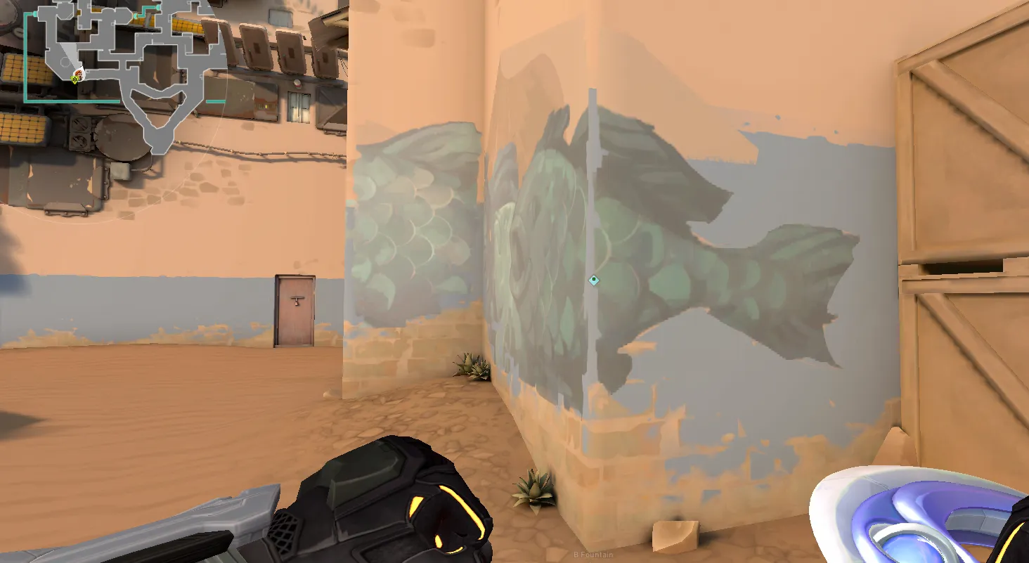 Starting Round Corner to Default Plant B Side — Brimstone lineup on Bind