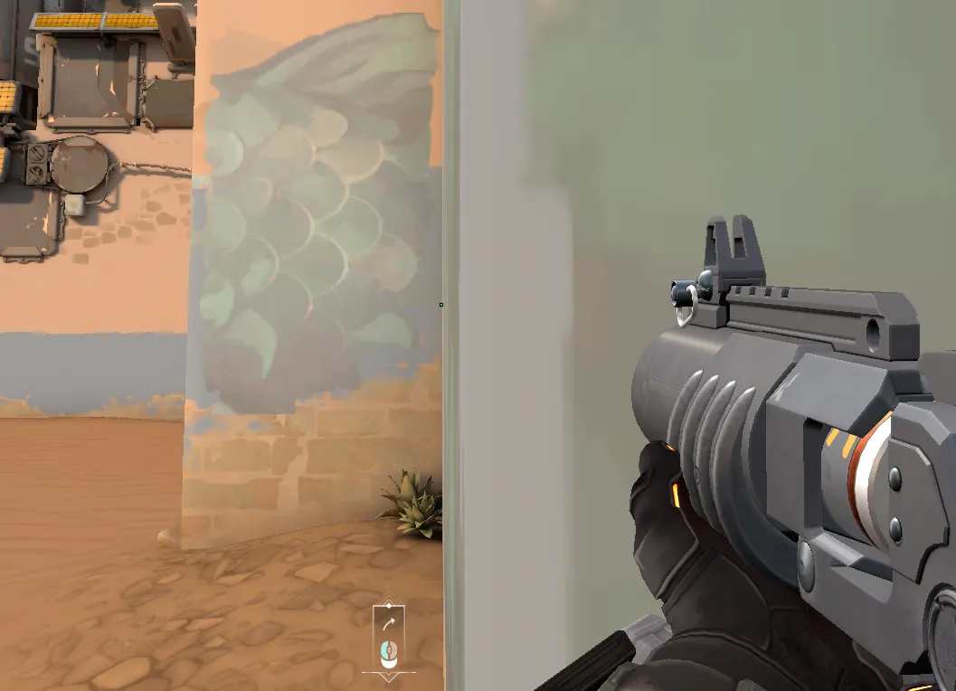 Brimstone Incendiary on Bind Attack Site B — step 2 of 4: Aim — line up the shot