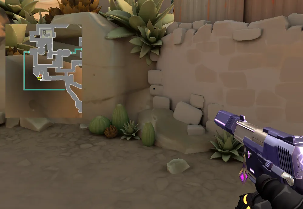B Lobby Cacti to B Site — Brimstone lineup on Bind