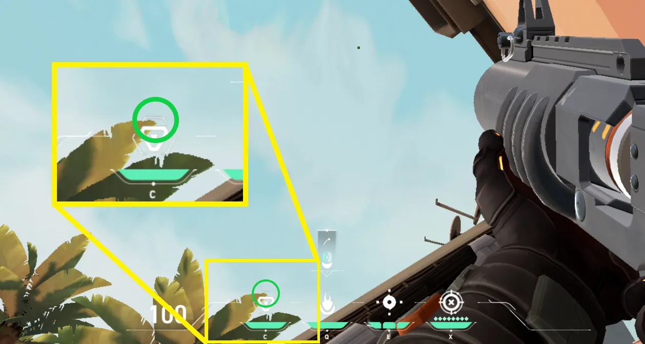 Brimstone Incendiary on Bind Attack Site A — step 2 of 3: Aim — line up the shot