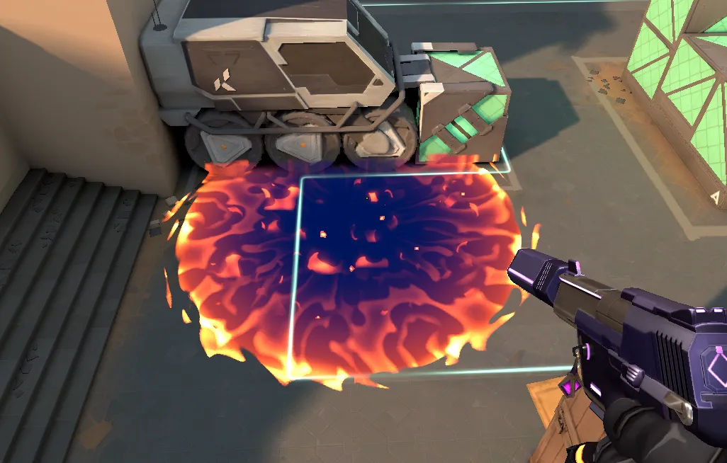 Brimstone Incendiary on Bind Attack Site A — step 3 of 3: Result