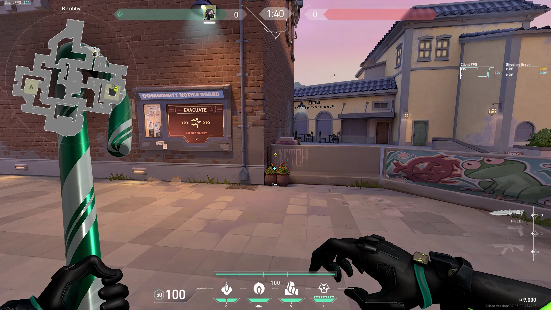 B Lobby to B Site Default — Viper lineup on Sunset