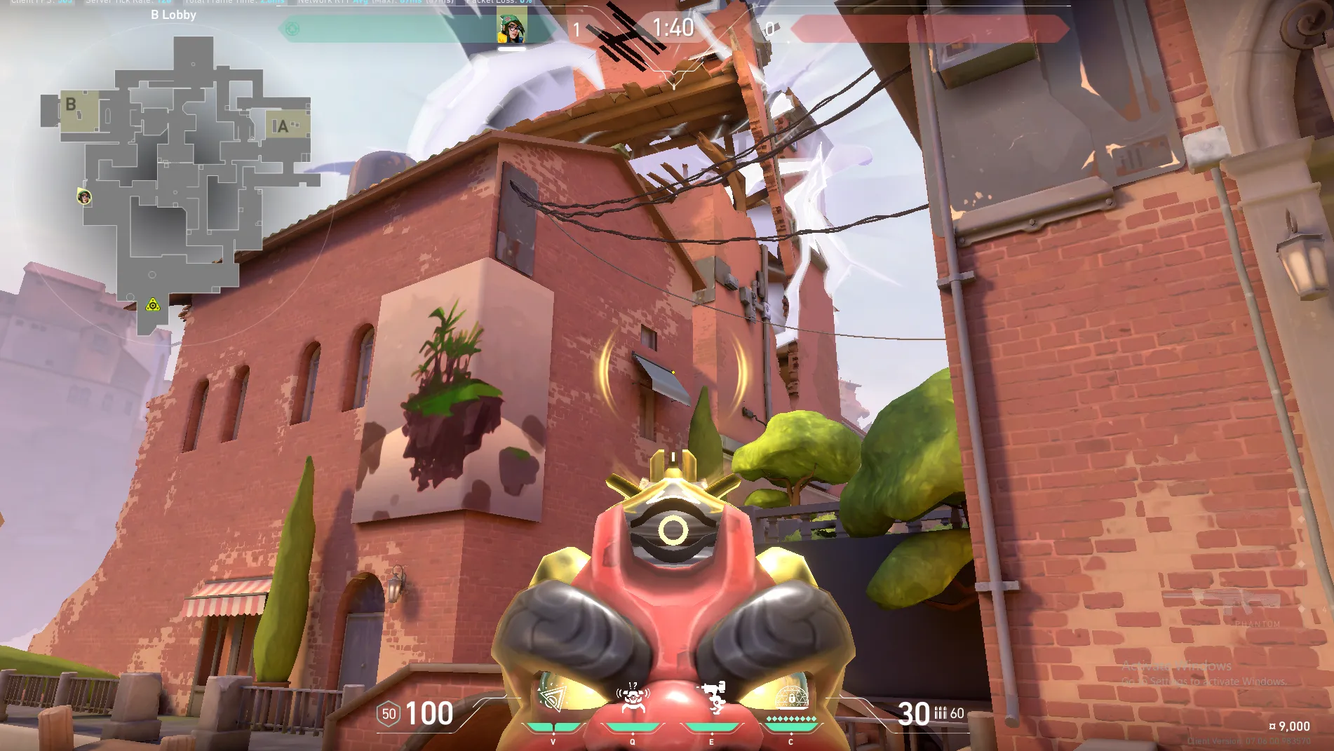 Killjoy Nanoswarm on Ascent Attack Site B — step 3 of 4: Aim — line up the shot