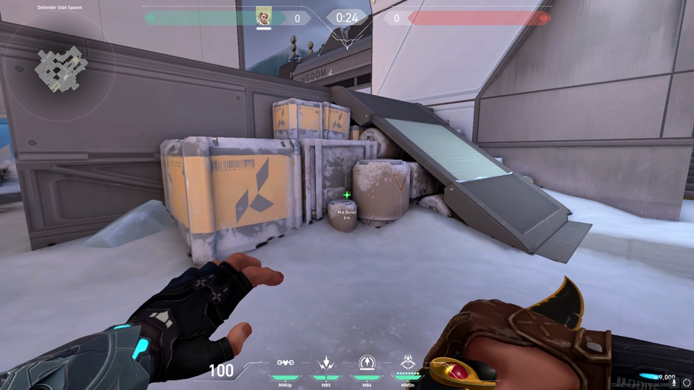 Double Shock Dart for B Orb — Sova lineup on Icebox