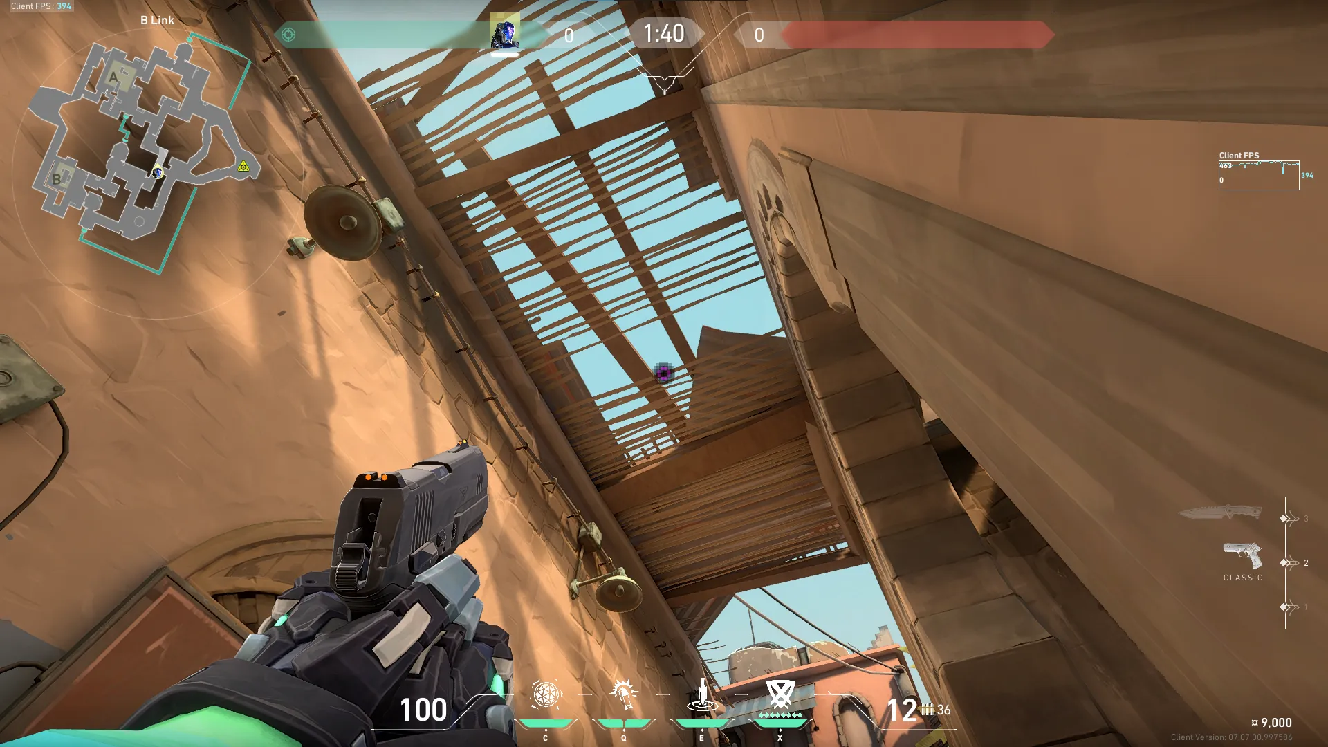 KAY/O Zero_Point on Bind Attack Site A — step 2 of 3: Aim — line up the shot