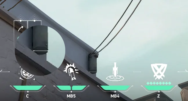 KAY/O Frag_Ment on Bind Attack Site B — step 2 of 3: Aim — line up the shot