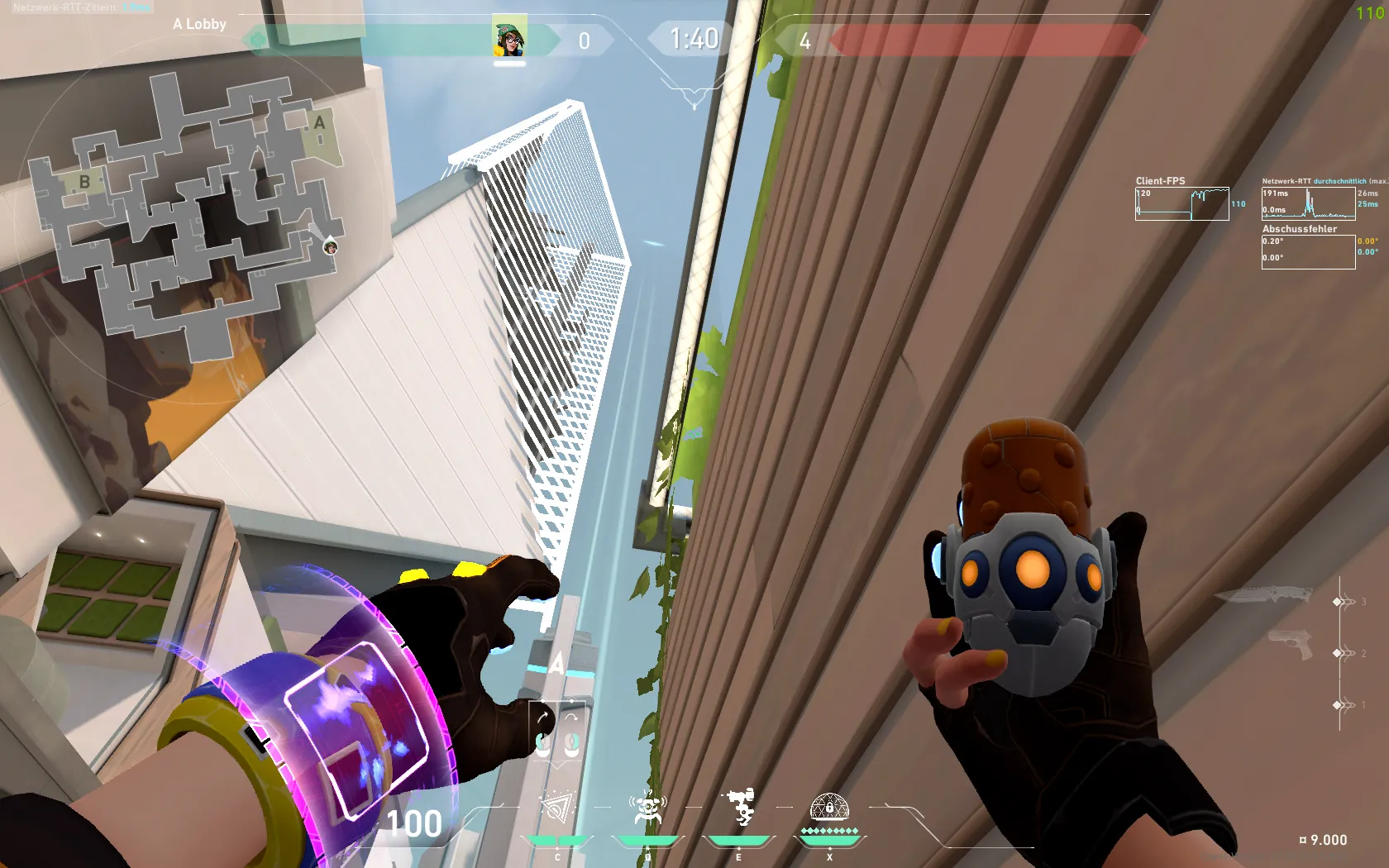 Killjoy Nanoswarm on Split Attack Site A — step 2 of 3: Aim — line up the shot